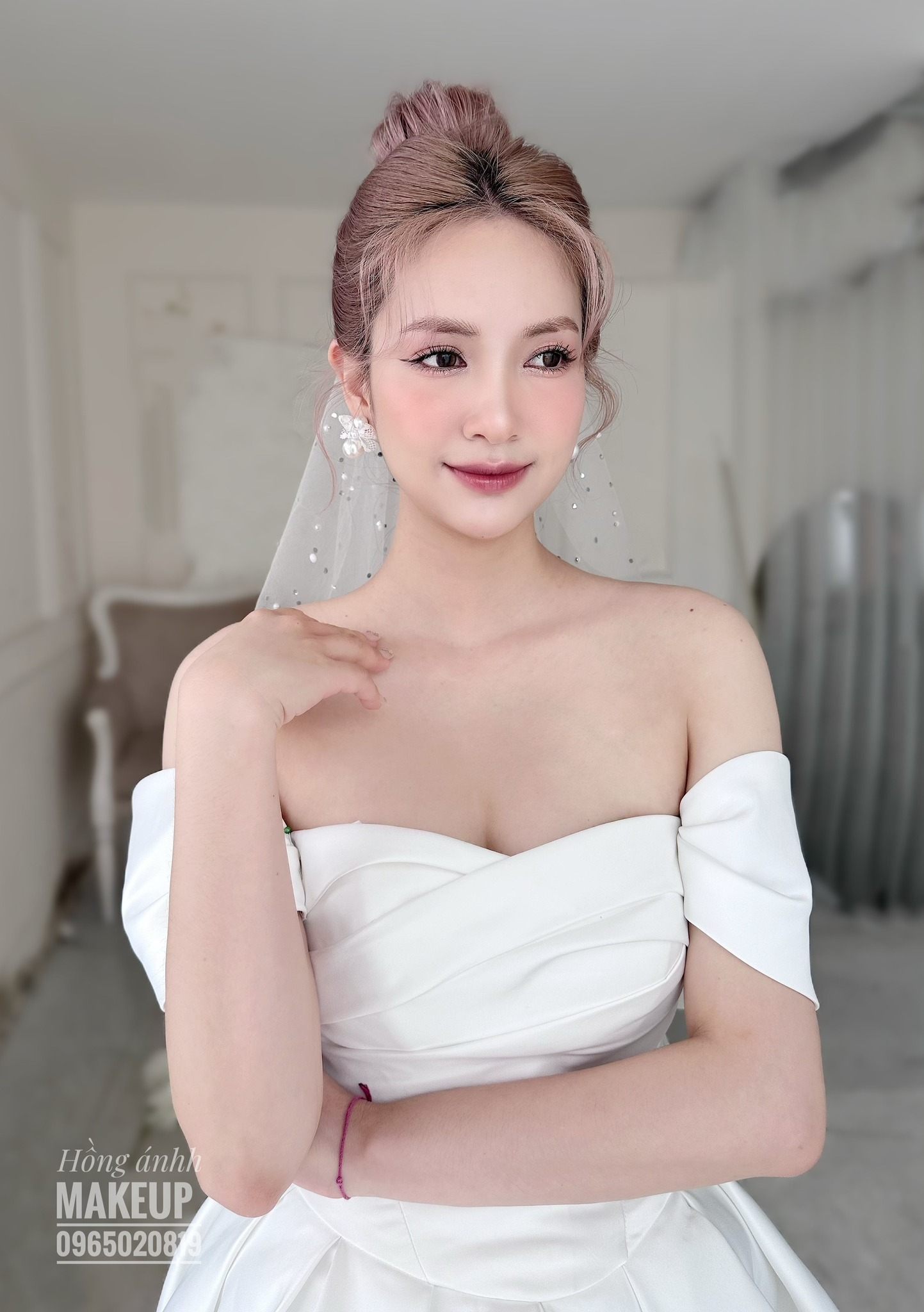 Tone hồng đào makeup cô dâu ngọt ngào trẻ trung