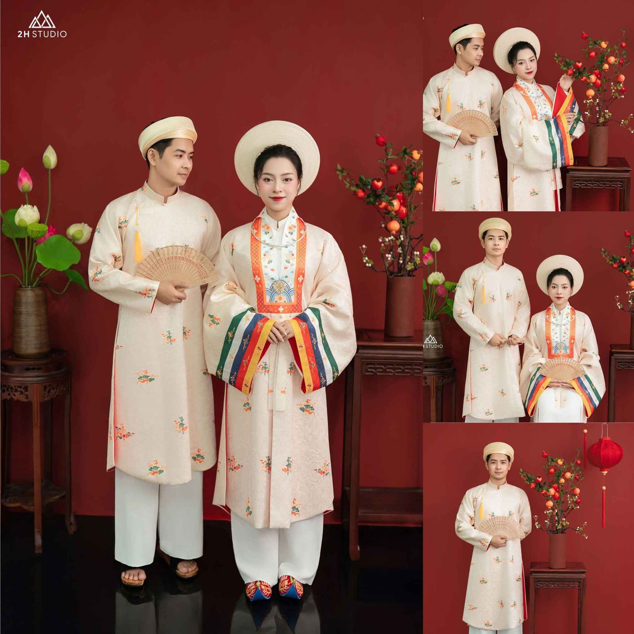 Xu hướng chụp ảnh cưới Việt Phục tại studio 
