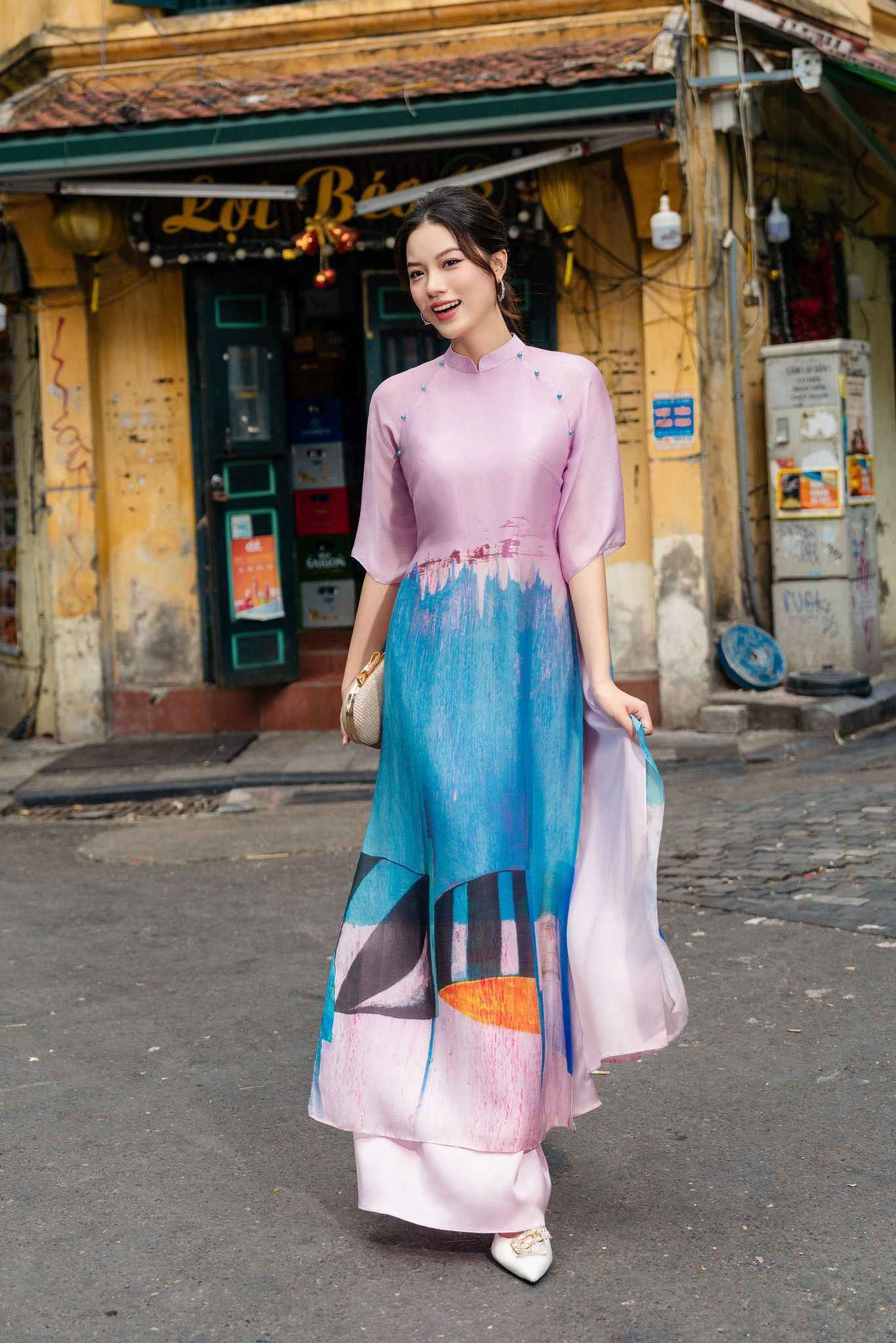 Cách phối màu áo dài và quần