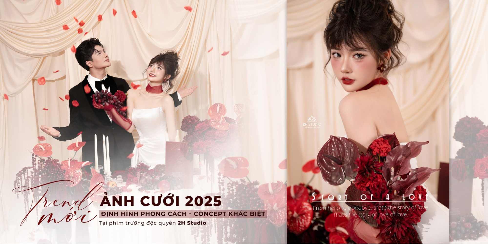 2H STUDIO - Địa chỉ chụp ảnh cưới, makeup dâu rể ấn tượng