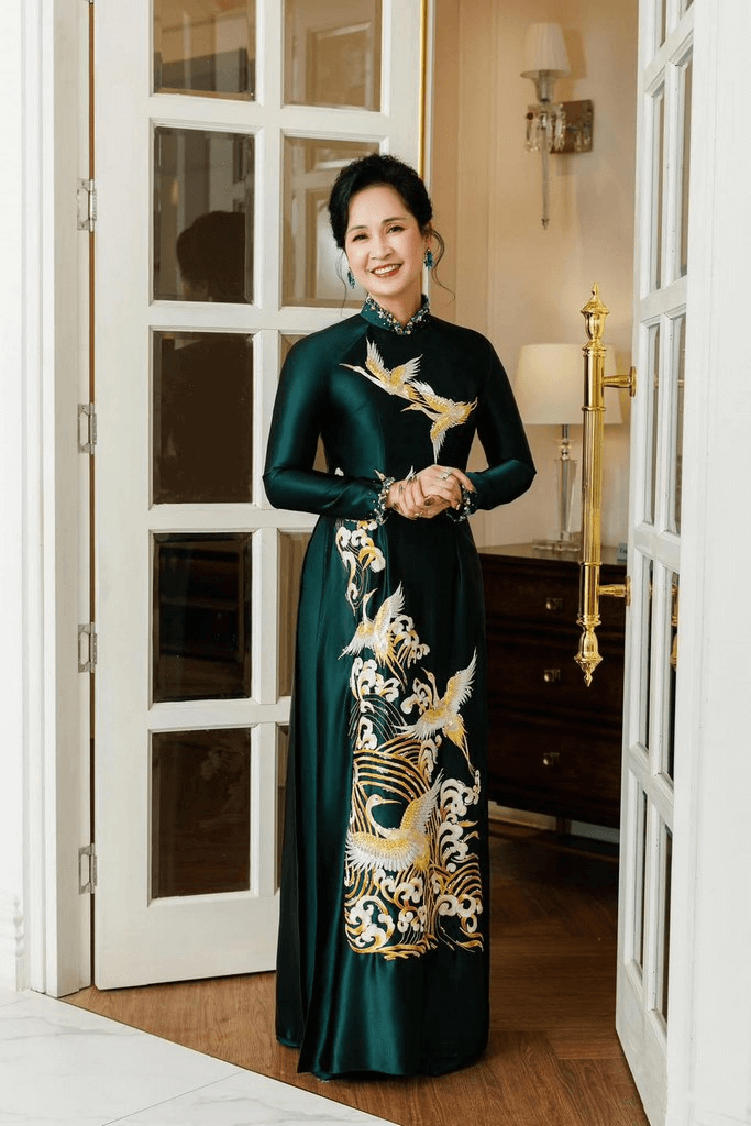 Mẫu áo dài vẽ tay