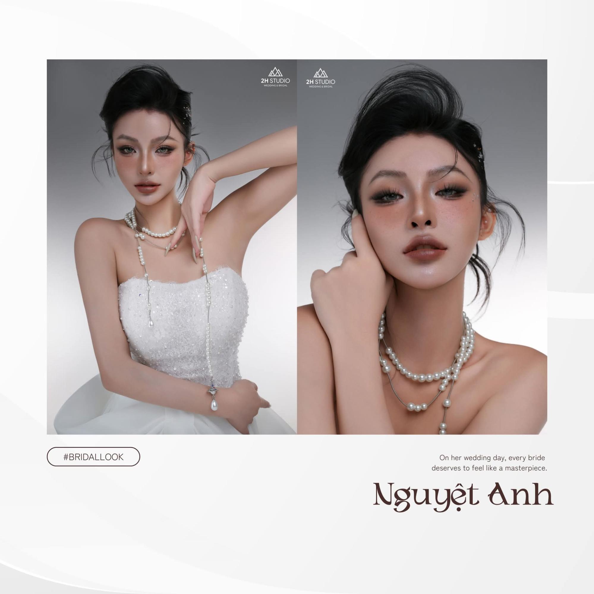 Trang điểm cho cô dâu mặt vuông tone tây quyến rũ 