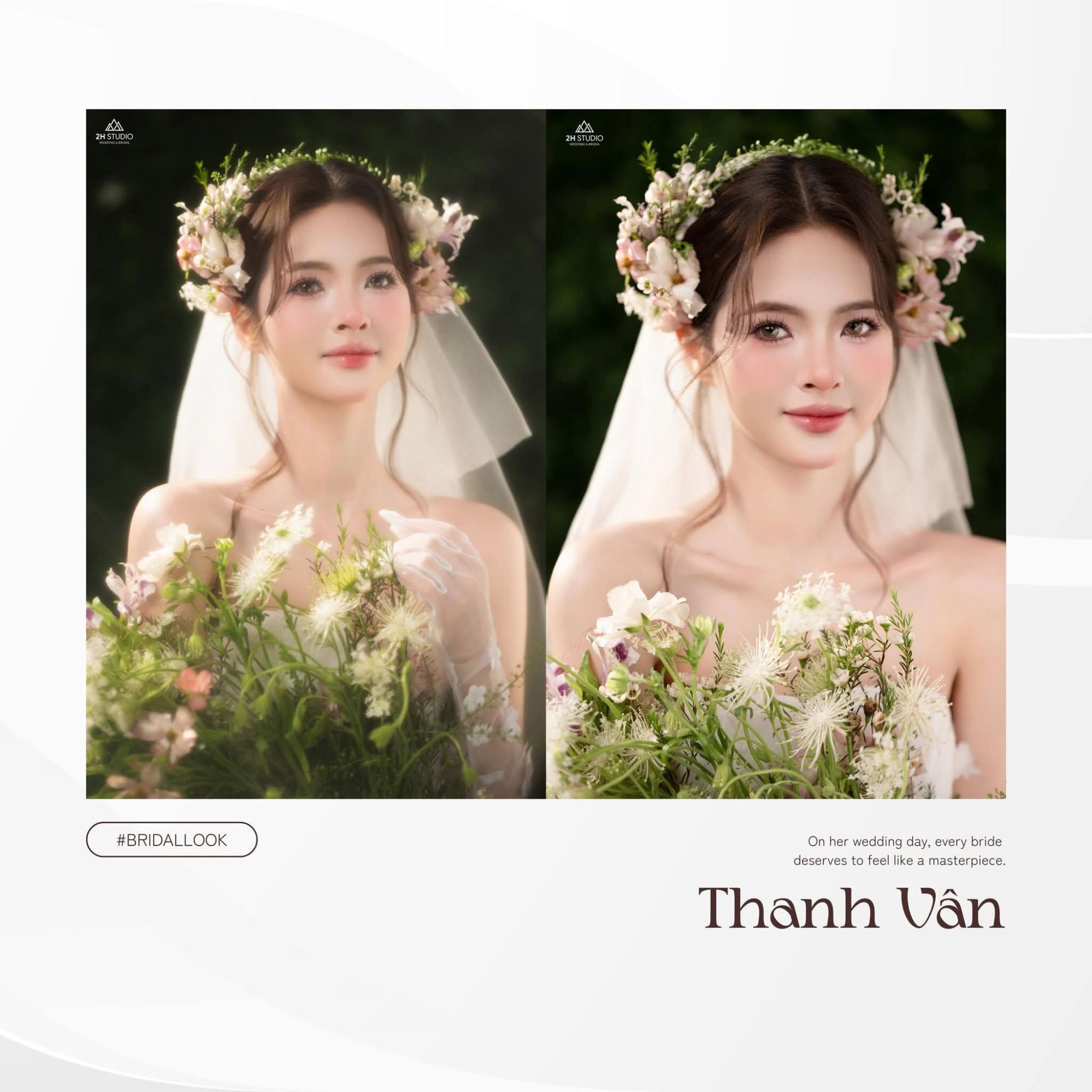 Trang điểm cô dâu mặt vuông với tone Hàn Quốc nhẹ nhàng