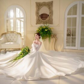 kiểu make up cô dâu tone cam