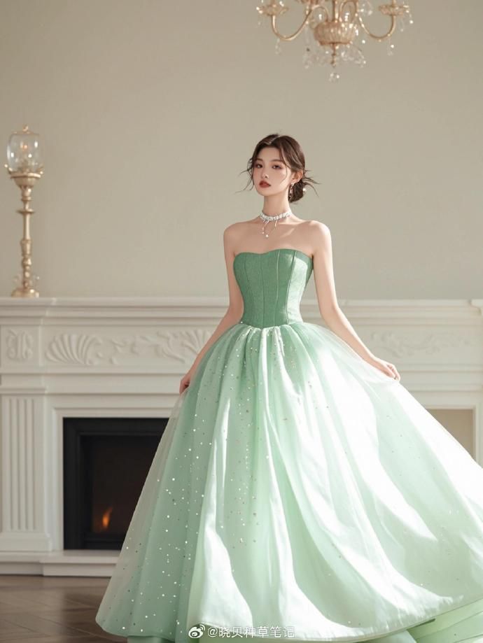 Váy cưới màu xanh ngọc