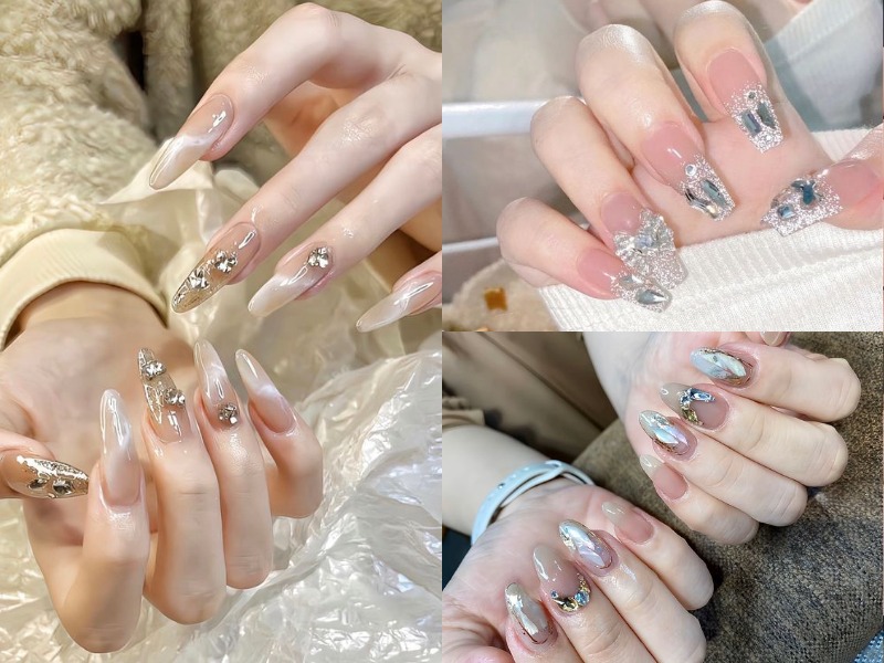 Nail đính đá lấp lánh 1