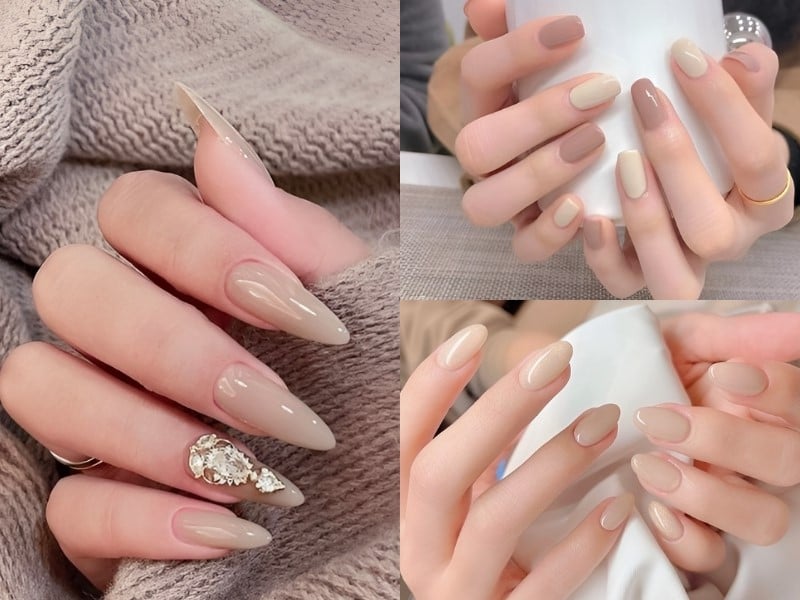 Nail màu nude 1