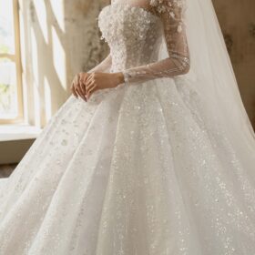 Mẫu váy cưới tay phồng