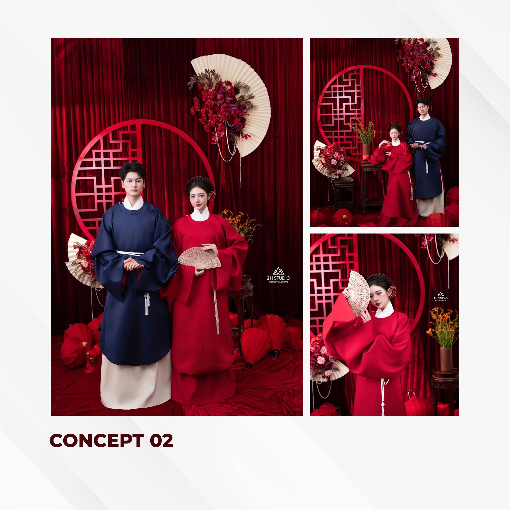 Kinh nghiệm chọn background đám cưới màu đỏ đẹp