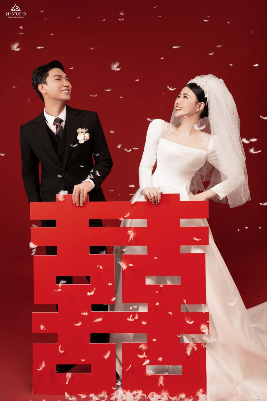 Concept phông nền chữ Hỷ cỡ lớn