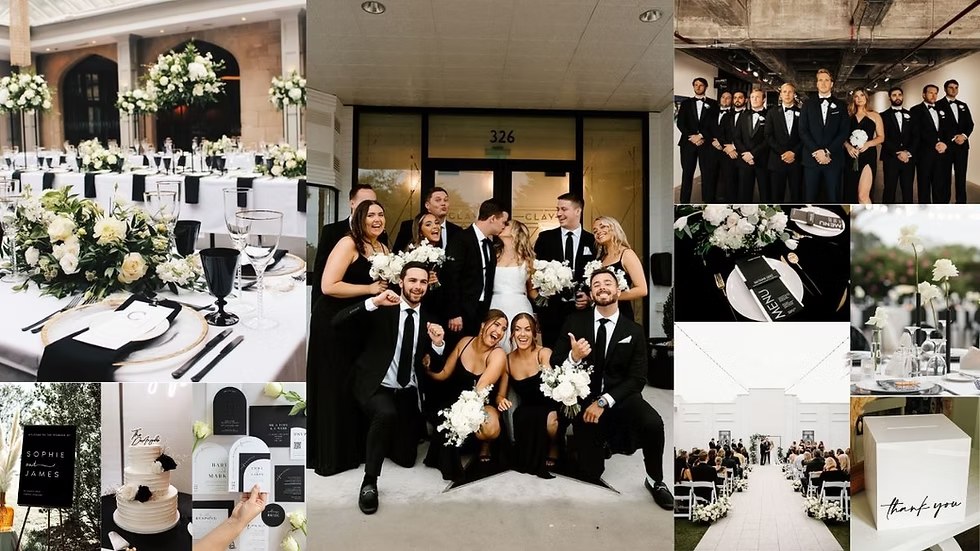 Dress code đám cưới màu Đen – Trắng