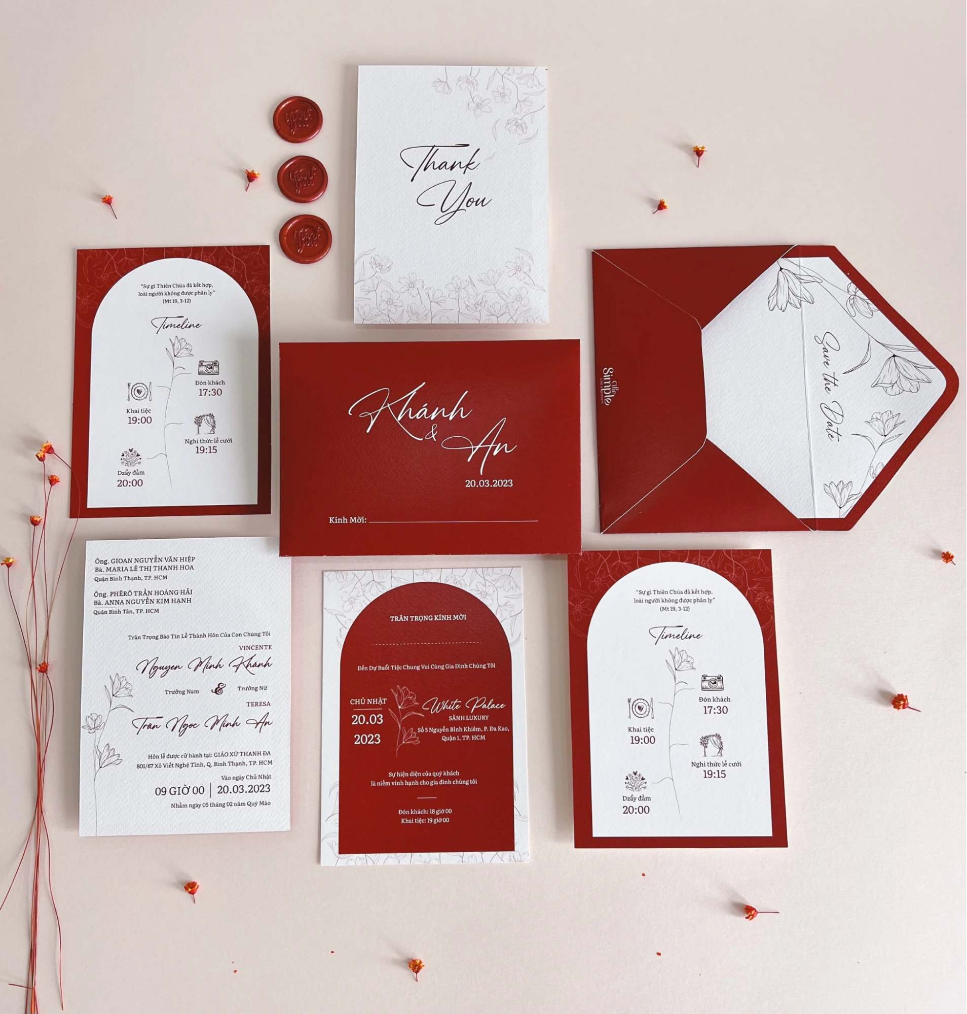 Khi nào nên dùng thiệp cưới màu đỏ 